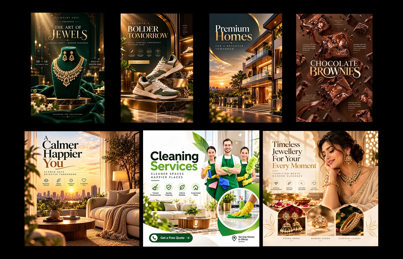 Graphic design branding and typography work